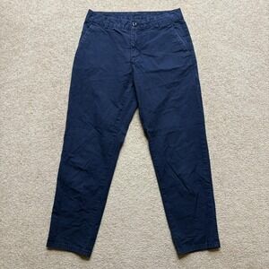 Patagonia Pants Womens 2 Blue Organic Cotton Twill Chino Straight Leg Casual